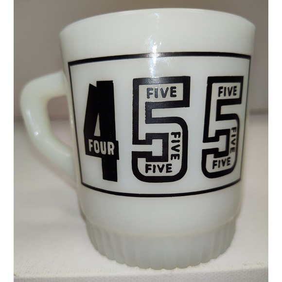 Vintage Fire King F.O.E. 455 Milk Glass Cup Mug Fraternal Order of Eagles - Picture 2 of 4